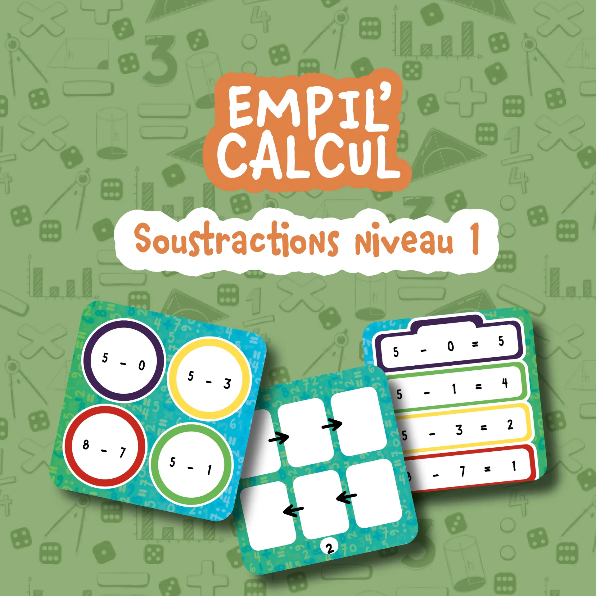 Empil calcul Soustractions niveau 1